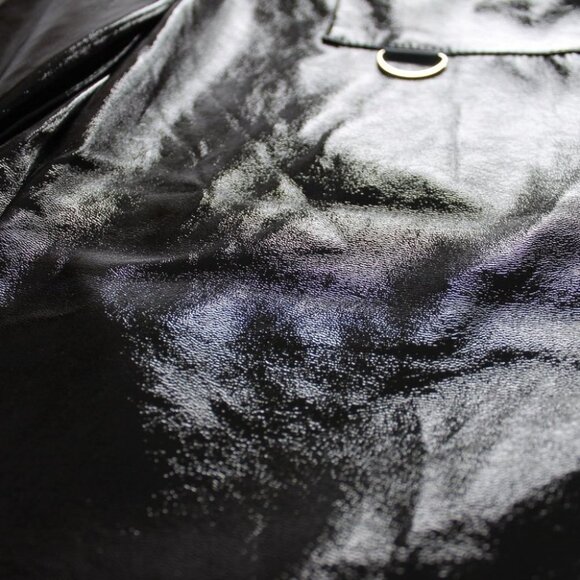 NEW Topshop Women's Black Lily Straight Leg Faux  Leather Size 2 Medium Pants - Picture 8 of 12